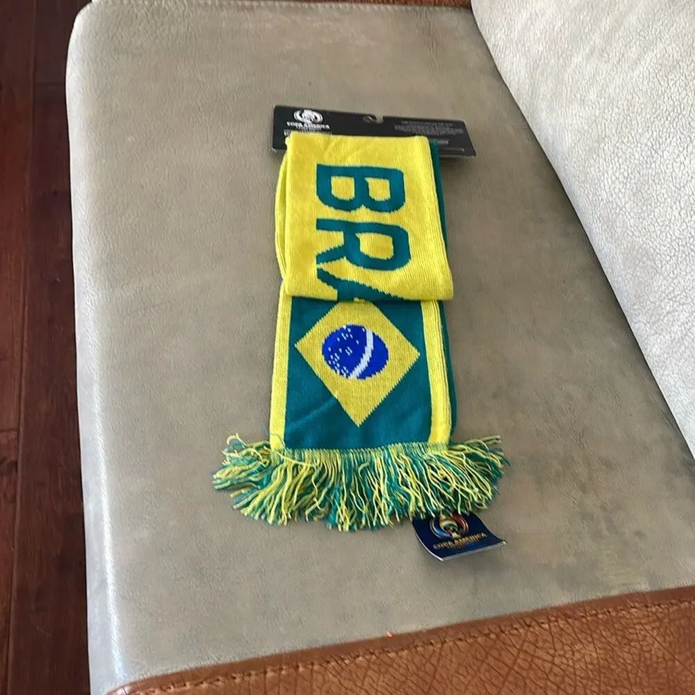 Brazil Copa America Centenario Scarf USA 2016  Soccer Collectibles Green Yellow